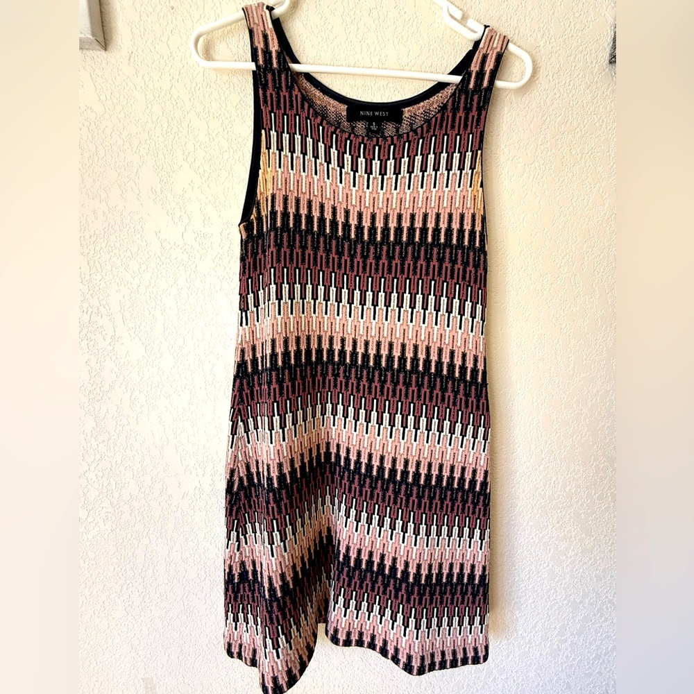 Nine West Multicolor Patterned Midi Dress